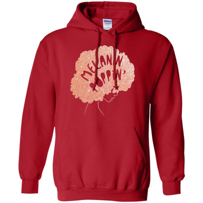 Melanin Poppin Black Beauty African Pride Rose Gold T-shirt Red