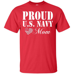 Proud U.s. Navy Mom Heart T-shirt