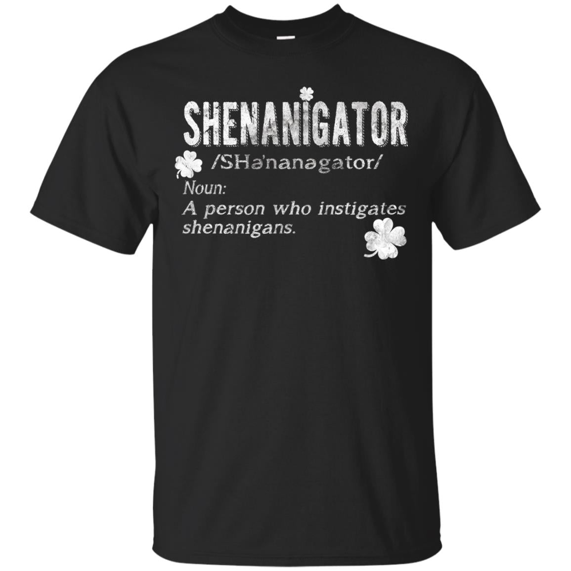 Shenanigator Shamrocks St. Patrick Day Shirt For Irish Black