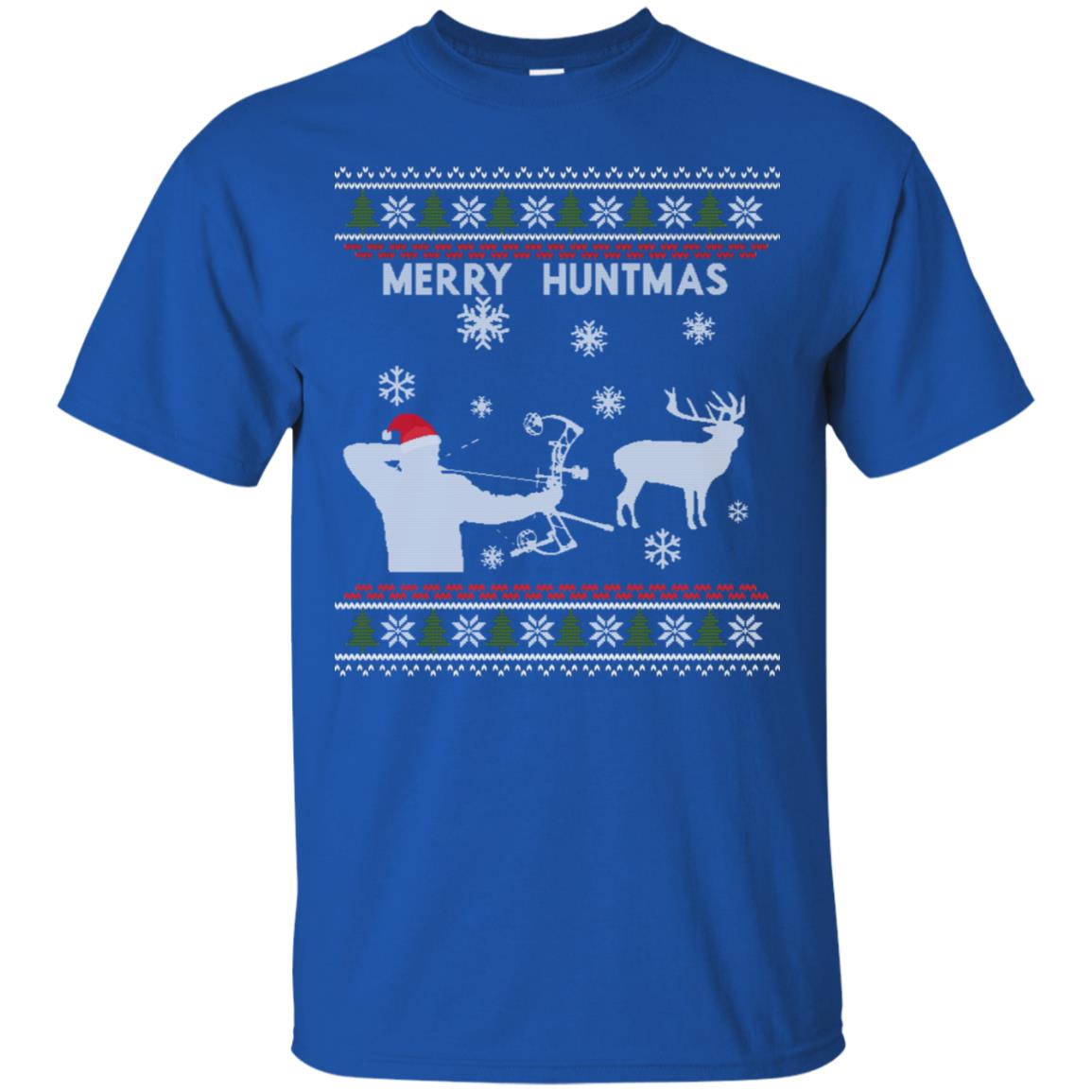 Hunting Christmas X-mas Gift Shirt For Mens Royal