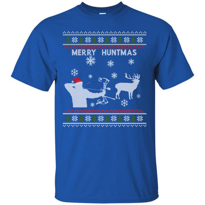 Hunting Christmas X-mas Gift Shirt For Mens Royal