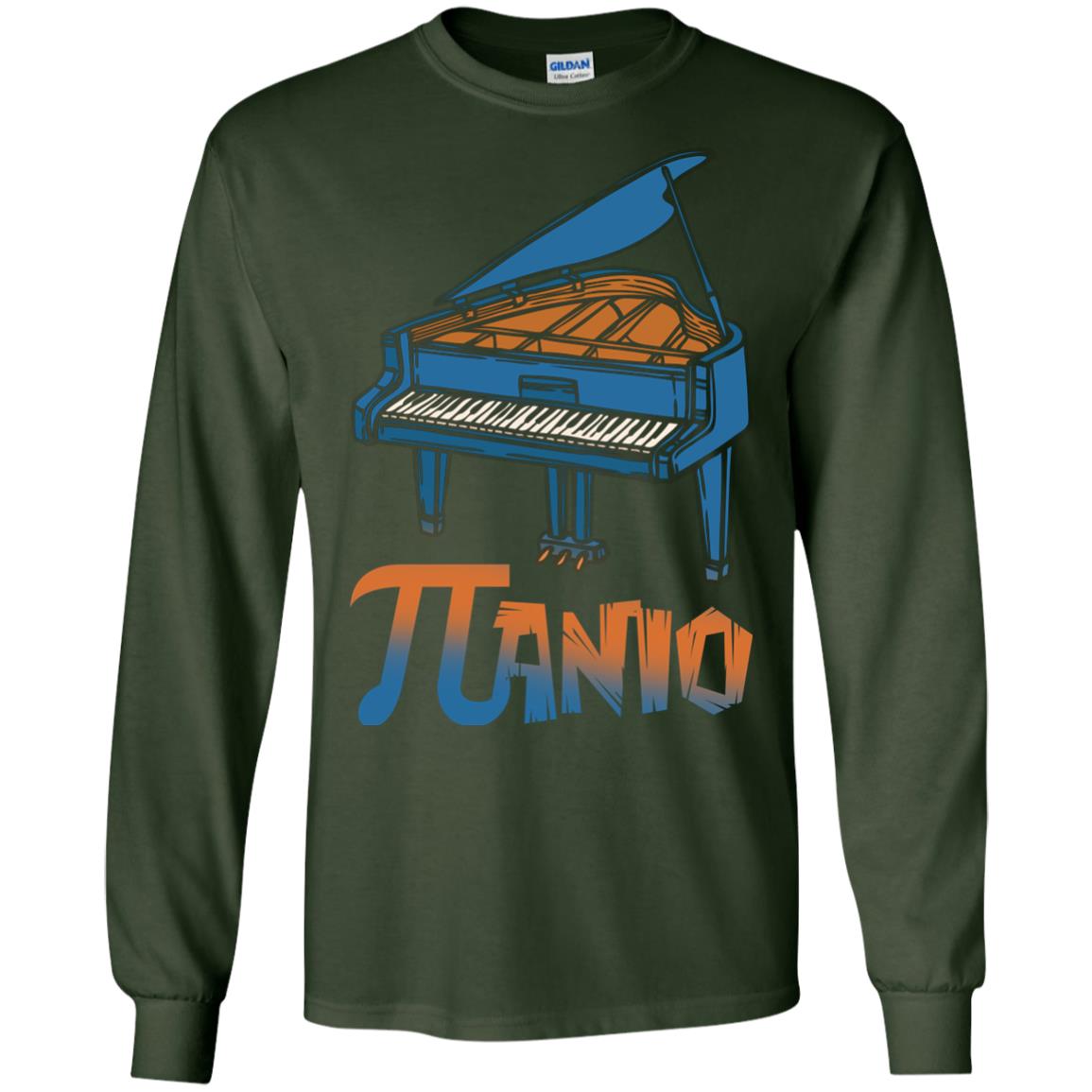 Pi Day T-shirt Funny Piano Lover Forest Green