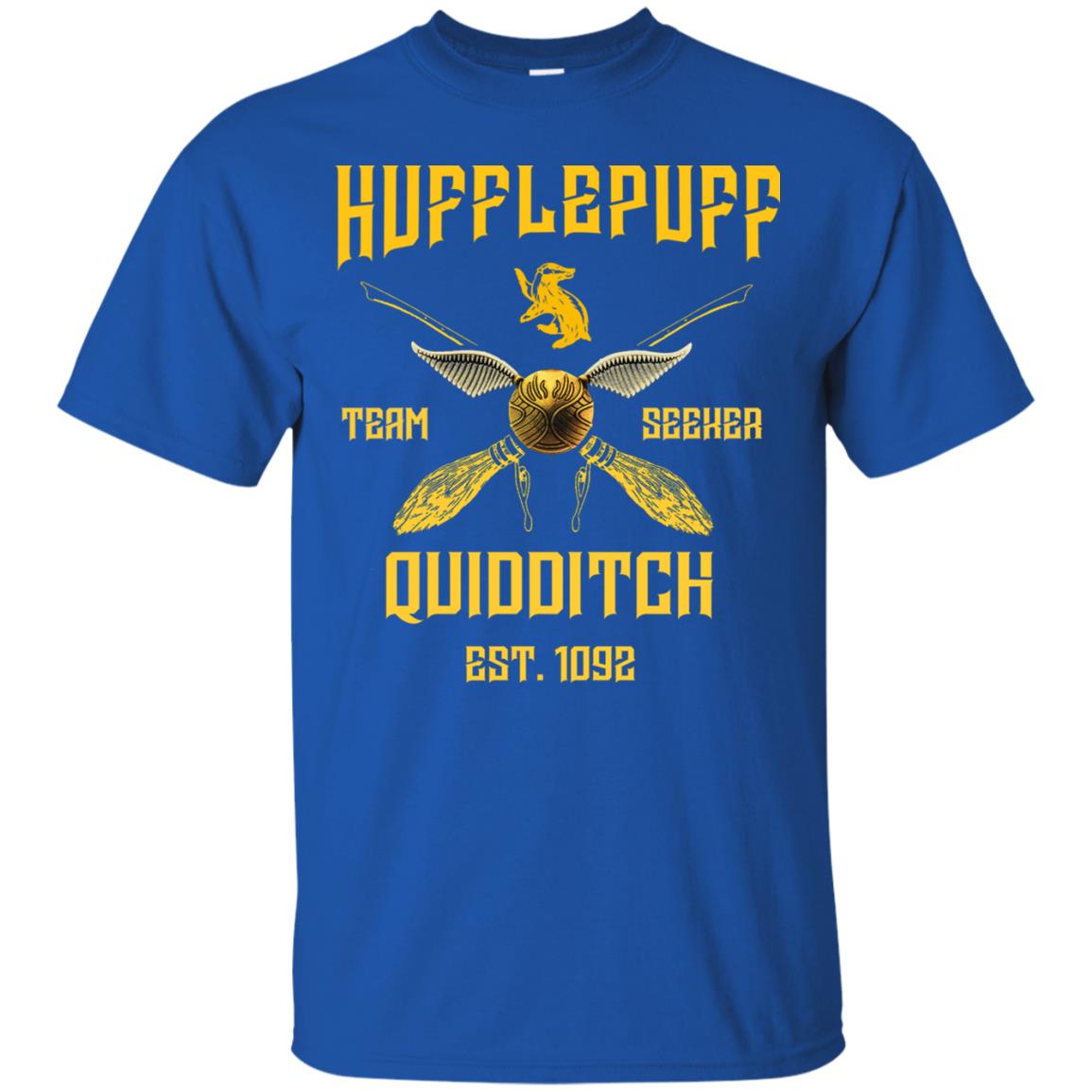 Hufflepuff Quidditch Team Seeker Est 1092 Harry Potter Shirt Royal