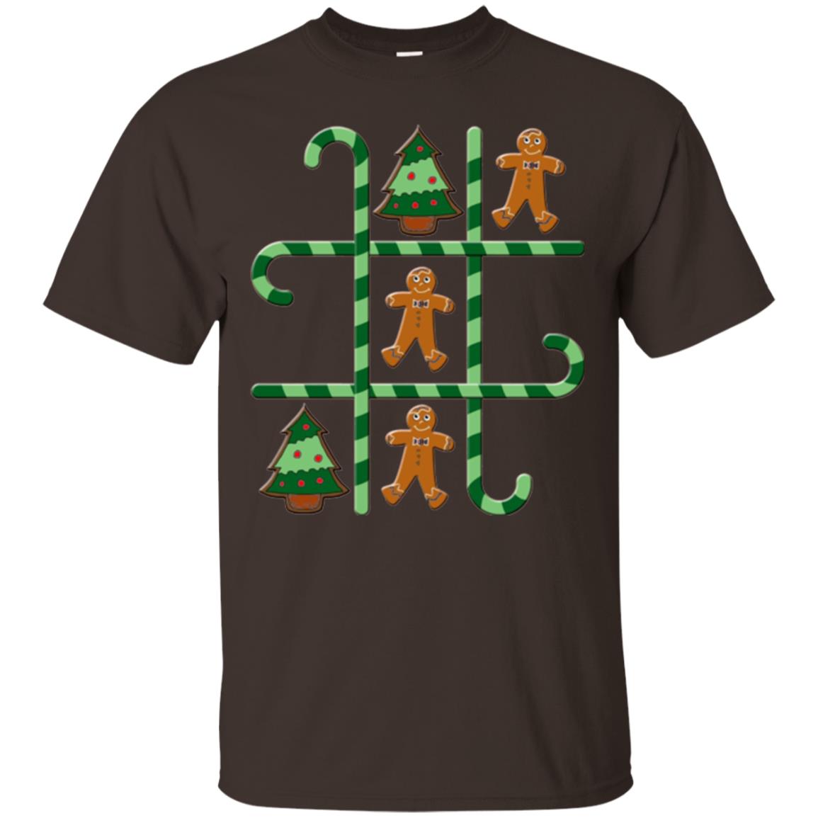 Christmas T-shirt Tic Tac Toe Board Game Dark Chocolate