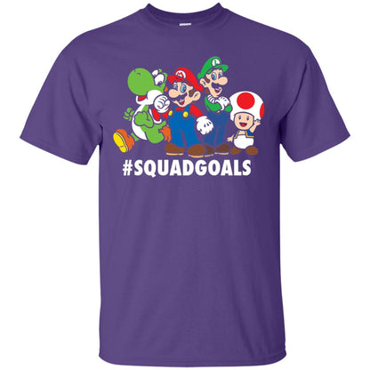 Nintendo Super Mario Luigi #squadgoals Gamer T-shirt Purple