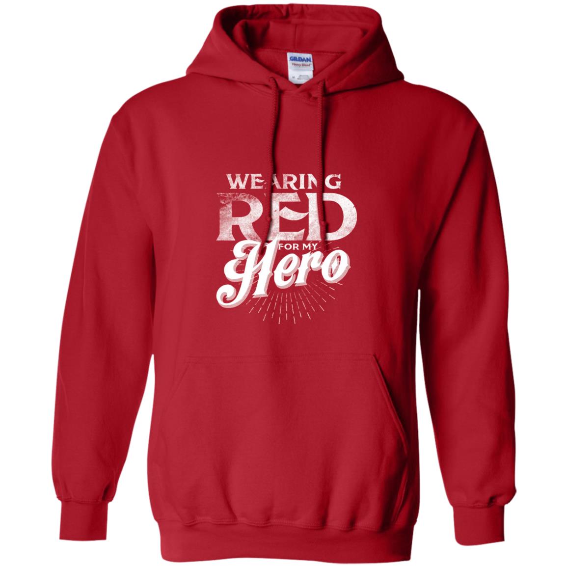 Wearing Red For My Hero Proud Us Army Shirt Red