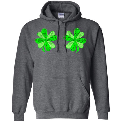 Funny Shamrock Boobs St Patricks Day T-shirt Dark Heather