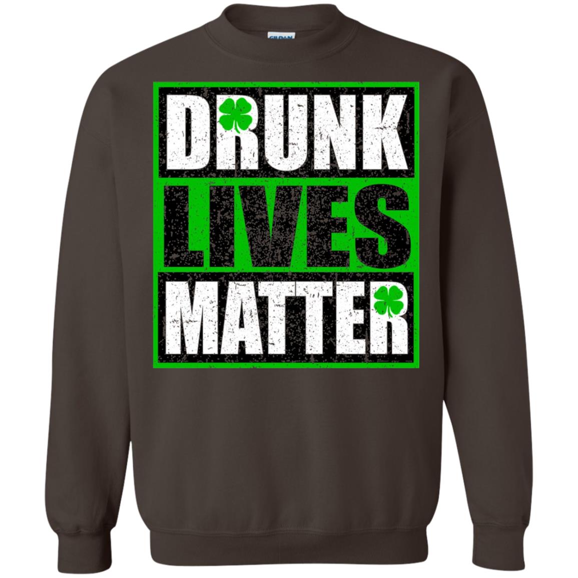 Vintage Drunk Lives Matter Saint Patrick_s Day T-shirt Dark Chocolate