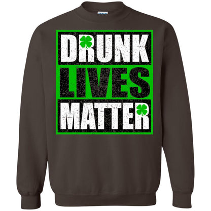 Vintage Drunk Lives Matter Saint Patrick_s Day T-shirt Dark Chocolate