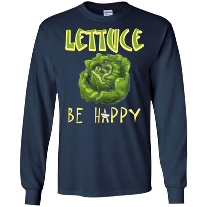 Lettuce Be Happy Lettuce Lover T-shirt Navy