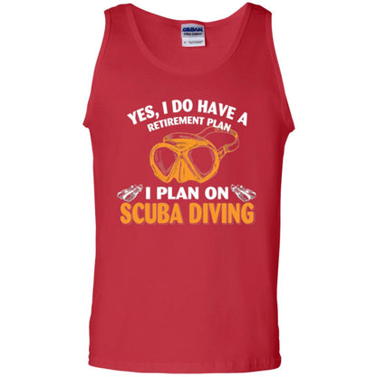 Scuba Diving T-shirt My Retirement Plan I Plan On Scuba Diving Red