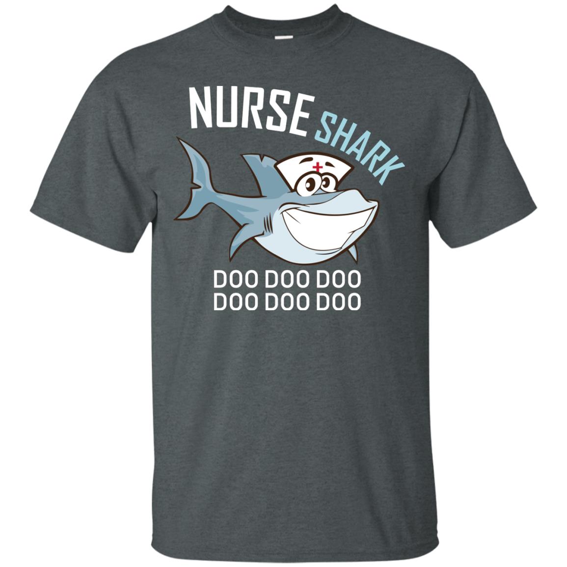 Nurse Shark Doo Doo Doo Shark Nursing Shirt Dark Heather