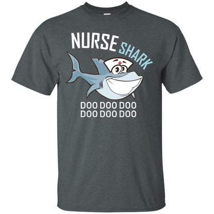 Nurse Shark Doo Doo Doo Shark Nursing Shirt Dark Heather