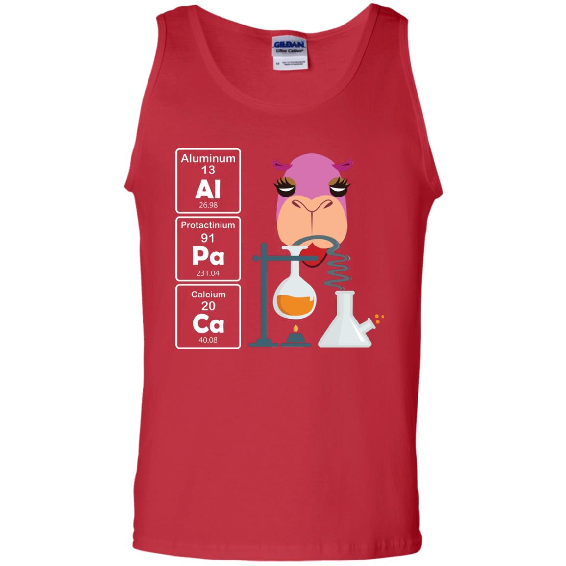 Al-pa-ca Funny Element Chemistry Alpaca Lover Shirt Red