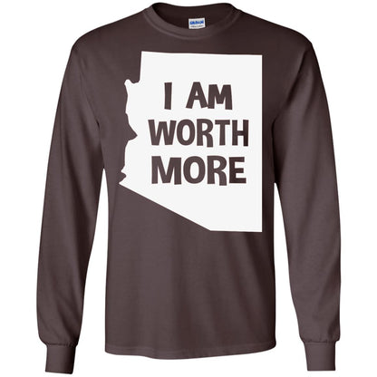Arizona Teacher Shirt I Am Worth More Dark Chocolate
