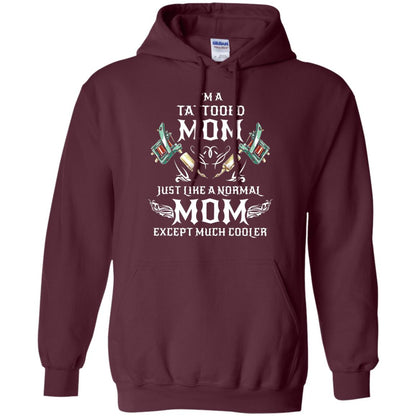 Funny Tattoo Mom Shirt I Am Tattooed Mom Maroon