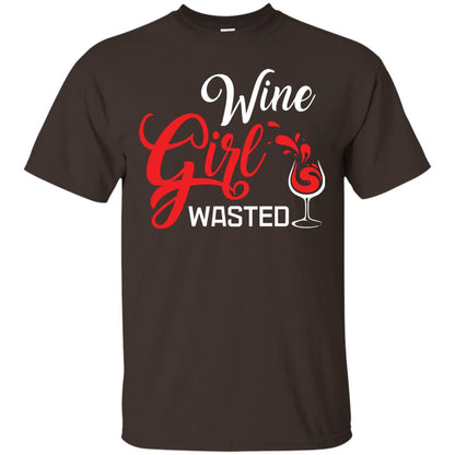 Wine Girl Wasted Gift Shirt For Girls Love Wine Dark Chocolate