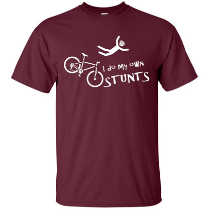 Biker T-shirt I Do My Own Stunts Maroon