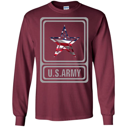 United States Army Original Us Flag T-shirt Maroon