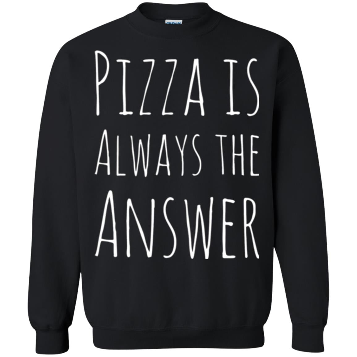 Pizza Lovers T-shirt Always The Answer Black