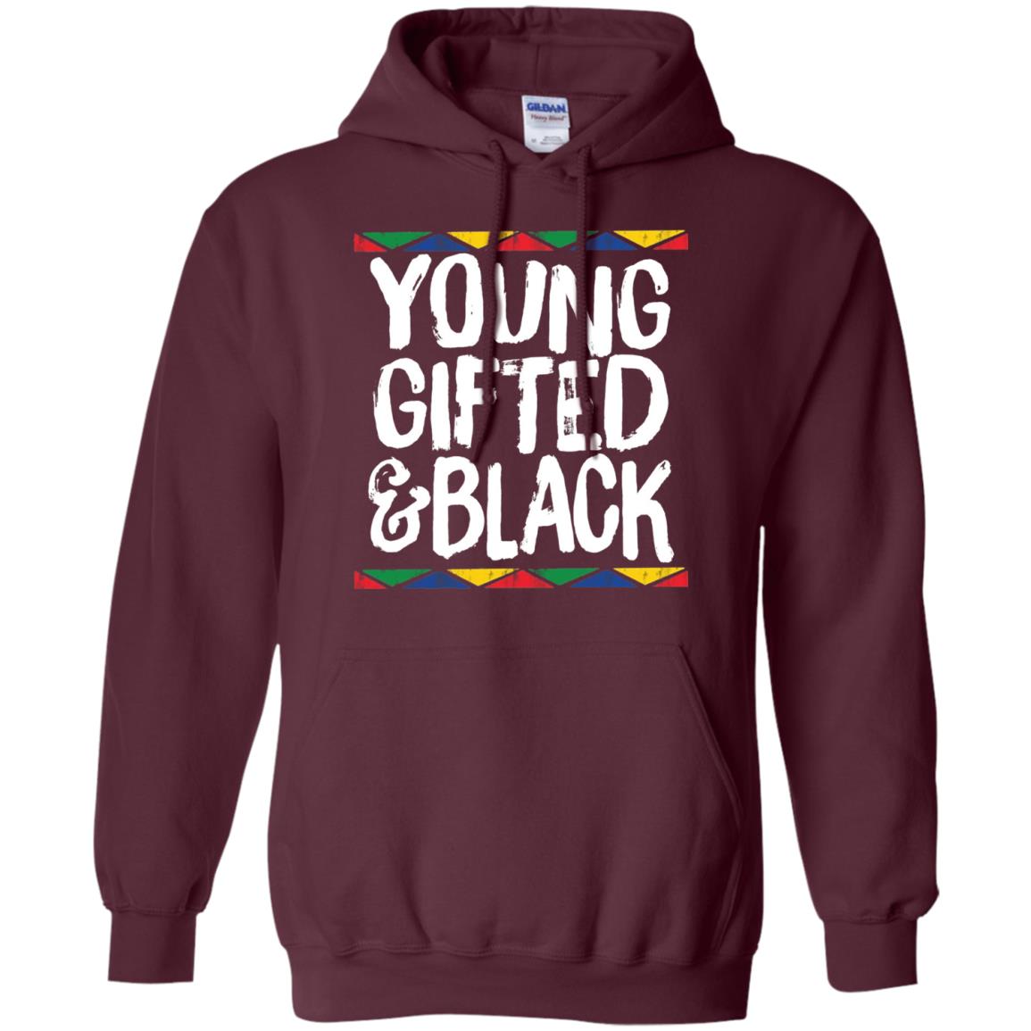 African Pride History Heritage T-shirt Young Gifted And Black Maroon