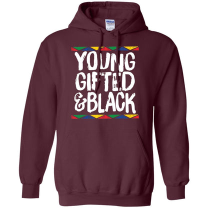 African Pride History Heritage T-shirt Young Gifted And Black Maroon
