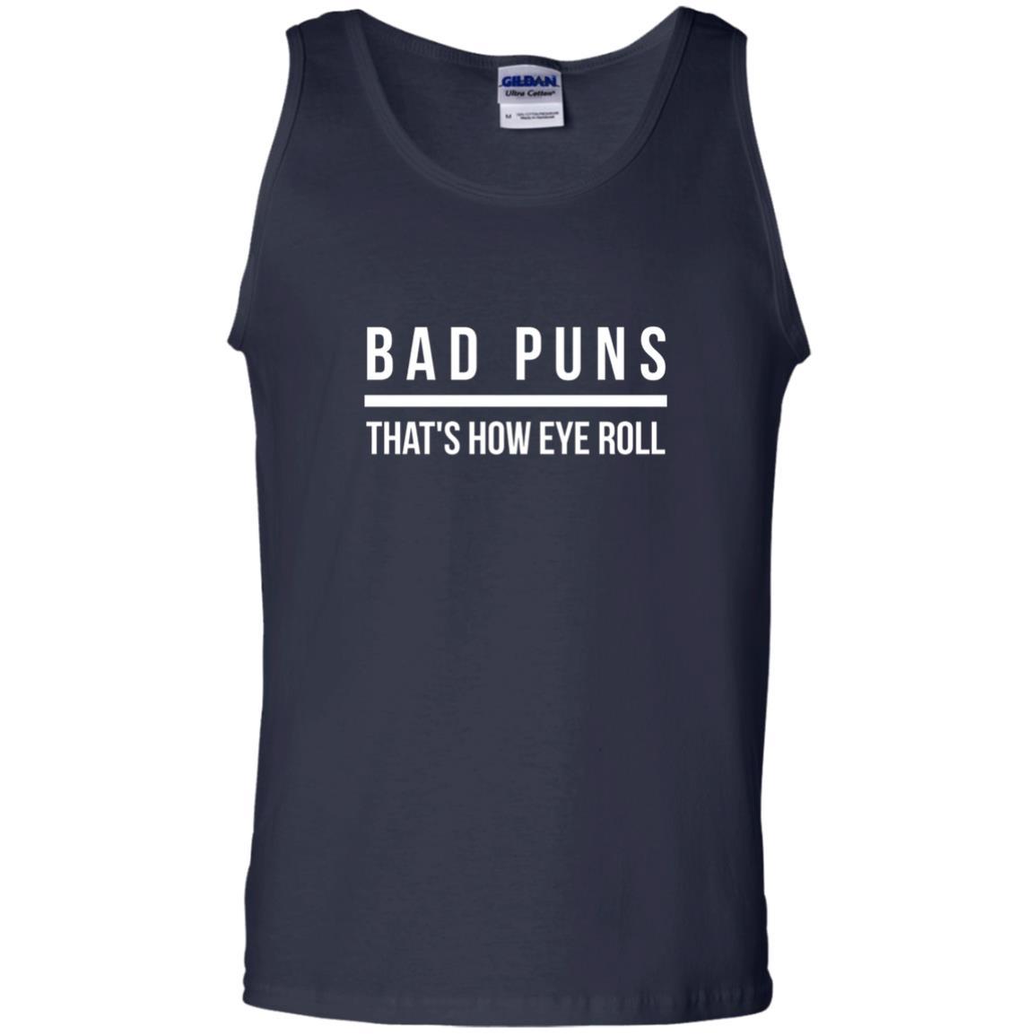 Student T-shirt Bad Puns That's How Eye Roll Navy