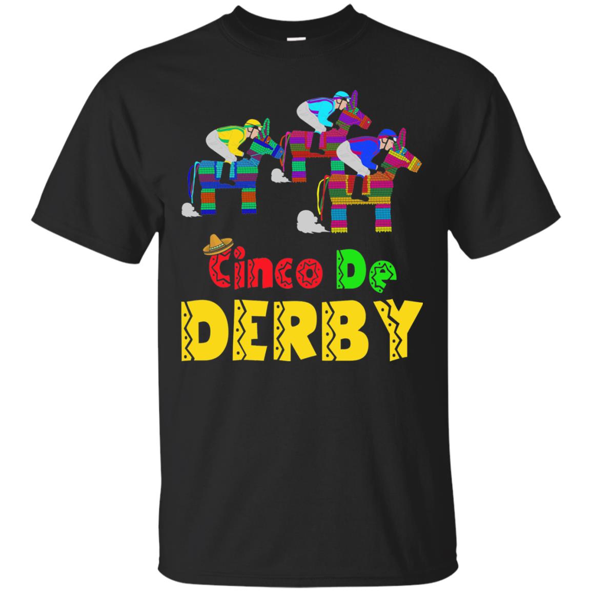 Horse Racing Pinata Cinco De Derby Jockeys Fiesta Shirt Black