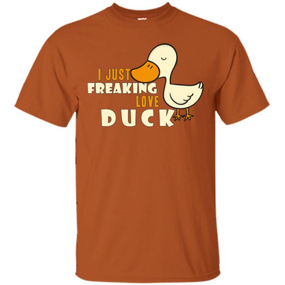 I Just Freaking Love Duck Shirt Texas Orange
