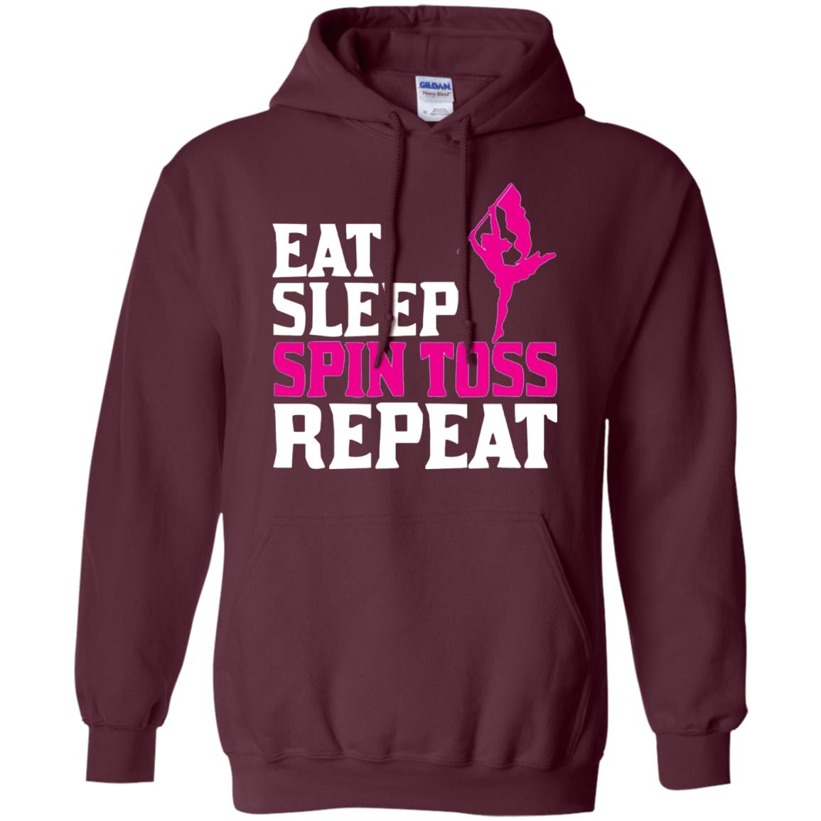 Eat Sleep Spin Toss Repeat Color Guard T-shirt Maroon