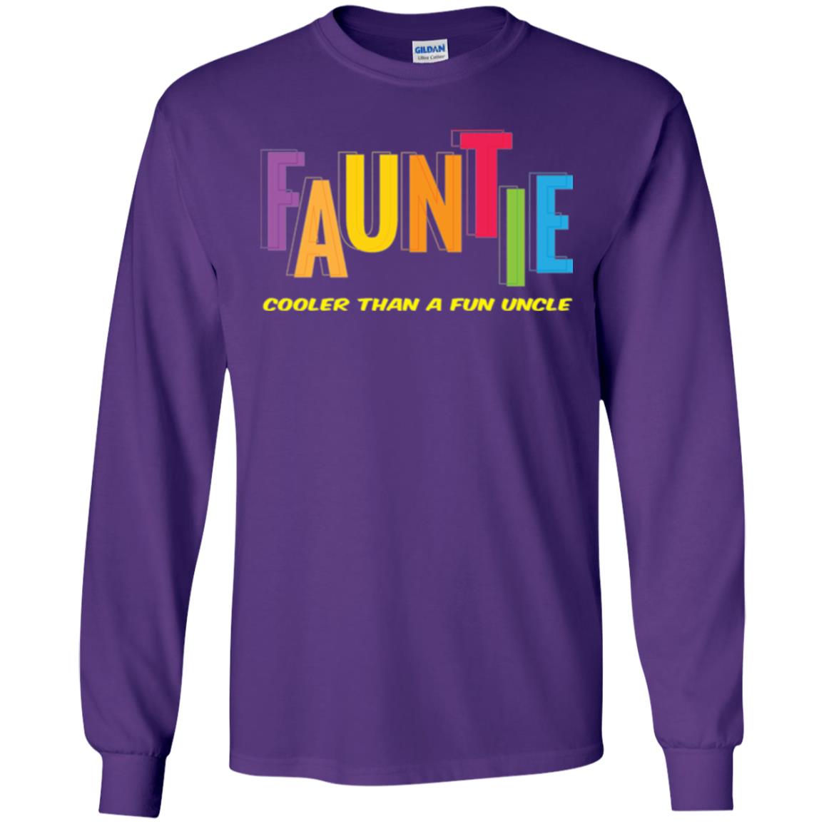 Aunt T-shirt Fauntie Cooler Than A Fun Uncle Purple