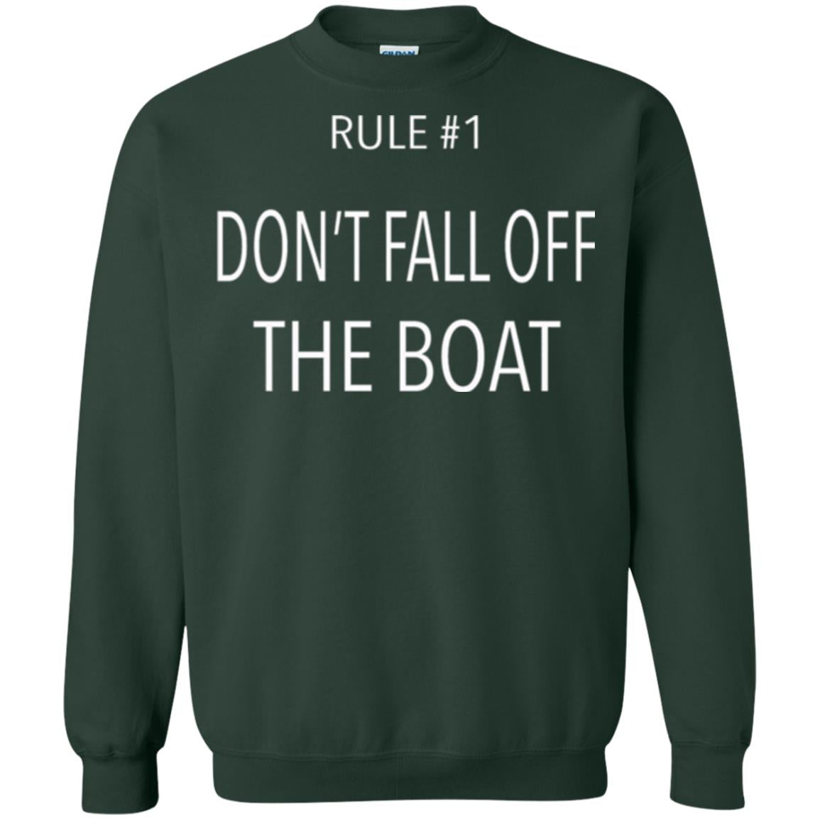 Cruise T-shirt Rule 1 Don_t Fall Off The Boat Forest Green