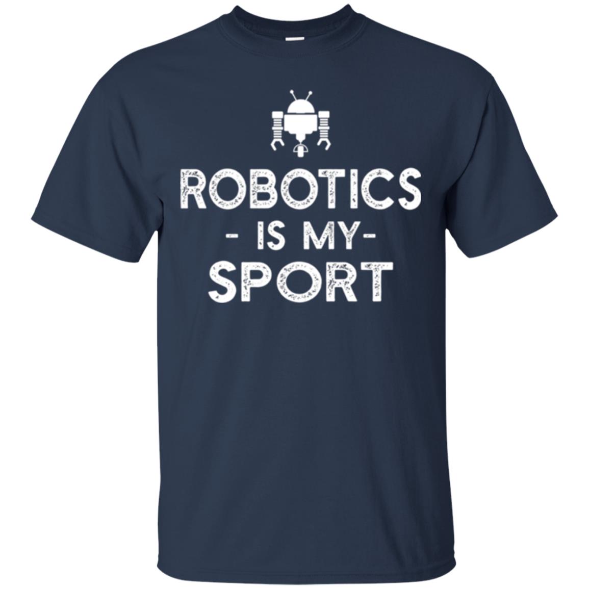 Robot Coder T-shirt Robotics Is My Sport Navy