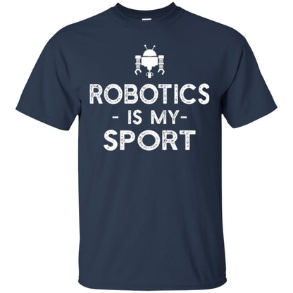 Robot Coder T-shirt Robotics Is My Sport Navy