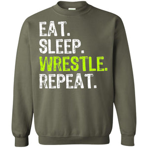 Wrestling T-shirt Eat Sleep Wrestle Repeat