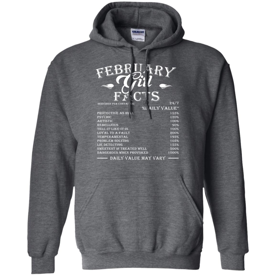 February Girl Facts Facts T-shirt Dark Heather