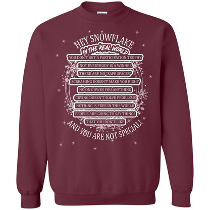 Hey Snowflake In The Real World You Don_t Get A Participation Trophy Military T-shirt Maroon