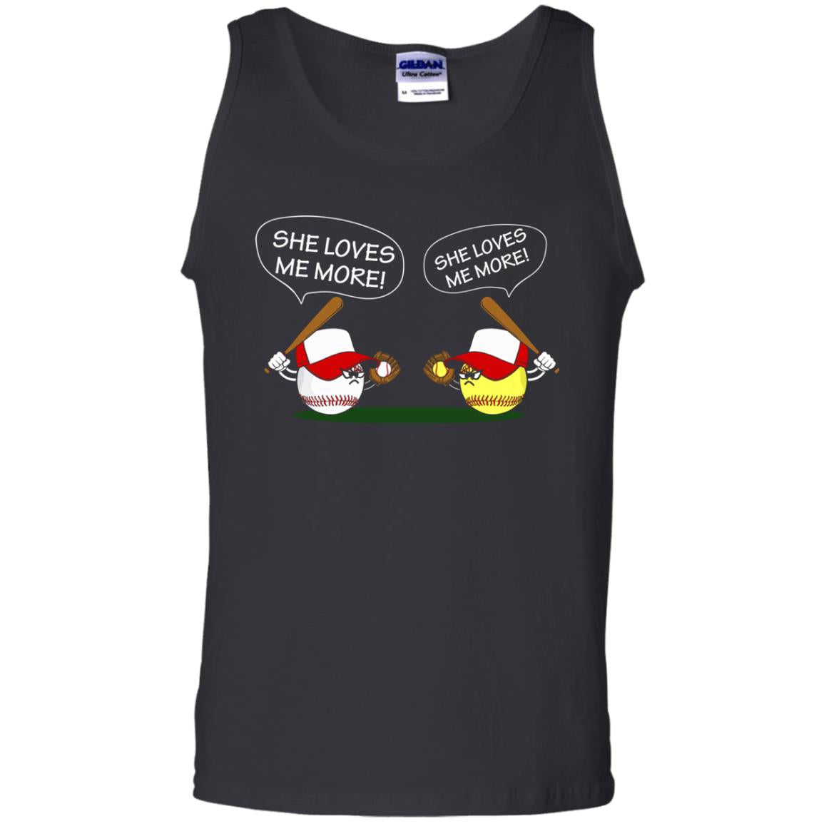 She Loves Me More Baseball Or Softball Shirt Black