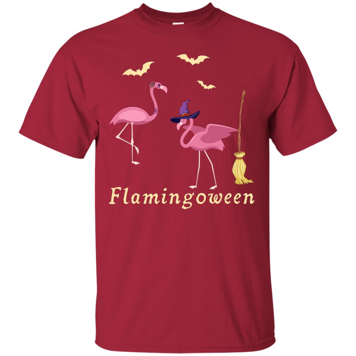 Flamingoween Flamingo Wicth Ride Stick Funny Quote On Haloween Gift Shirt Cardinal