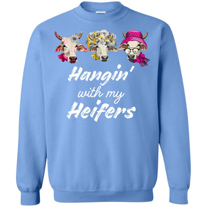 Hangin' With My Heifers Shirt Carolina Blue