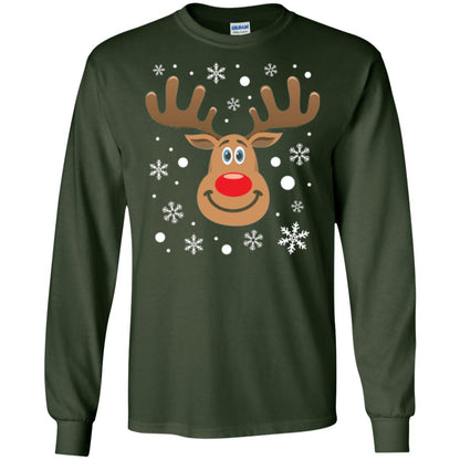 Christmas T-shirt Reindeer Merry Christmas Forest Green