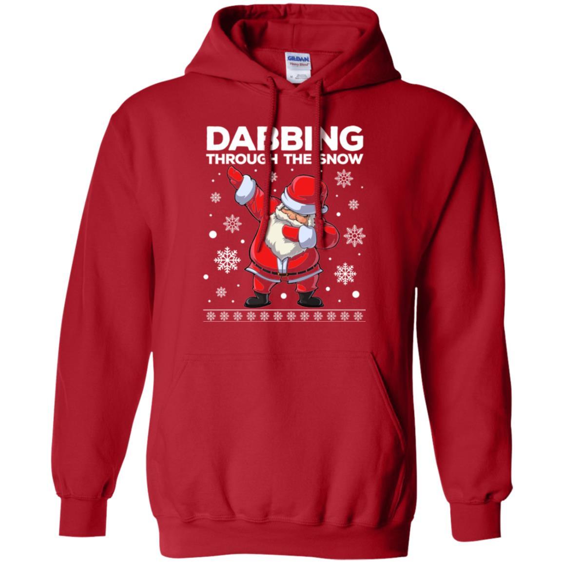 Christmas T-shirt Dabbing Through The Snow T-shirt Red