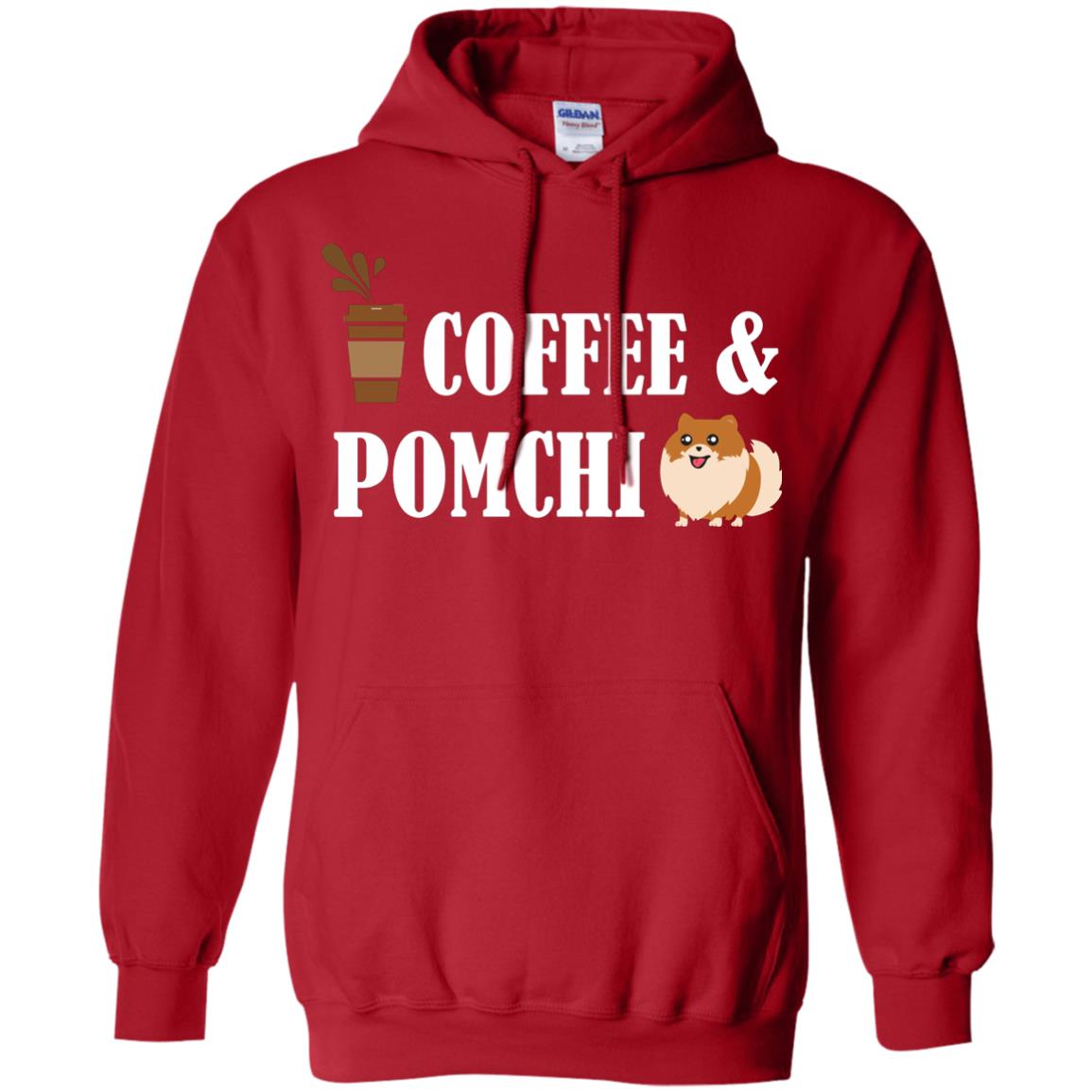 Coffee And Pomchi Lover Shirt Red