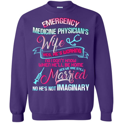 Emergency Medicine Physician's Wife Yes We Are Still Married Shirt Purple
