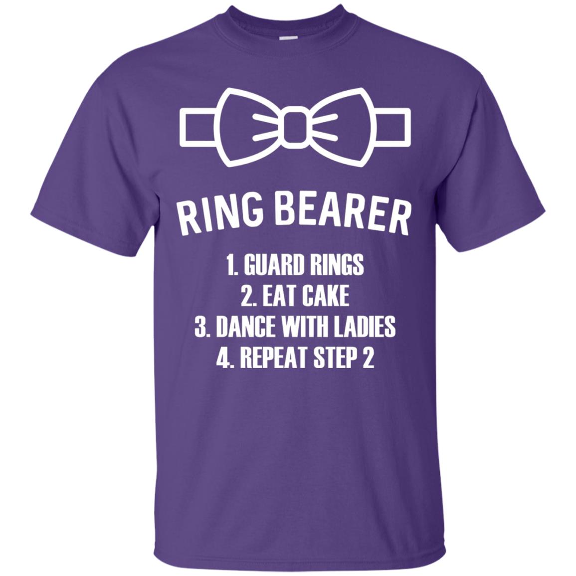 Ring Bearer T-shirt Boys Wedding Guard Rings, Eat Cake Purple
