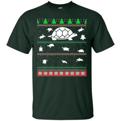 Christmas T-shirt Turtle Lover Merry Christmas Forest Green