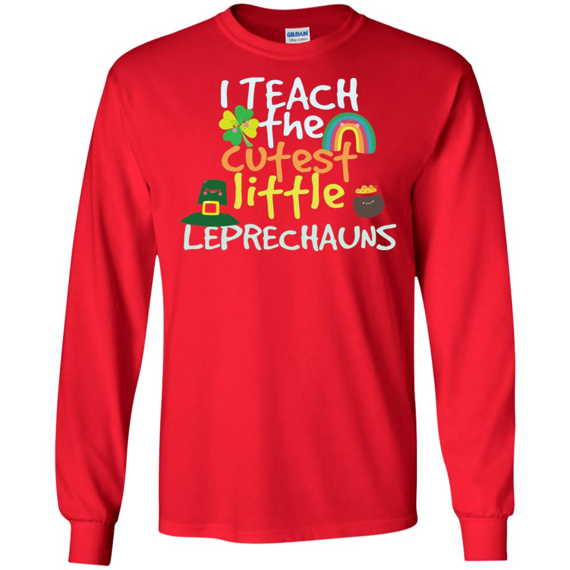 Cutest Little Leprechauns St. Patricks Day Teacher T-shirt Red
