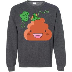 Poop Emoji Pumpkin Funny Halloween T-shirtG180 Gildan Crewneck Pullover Sweatshirt 8 oz.