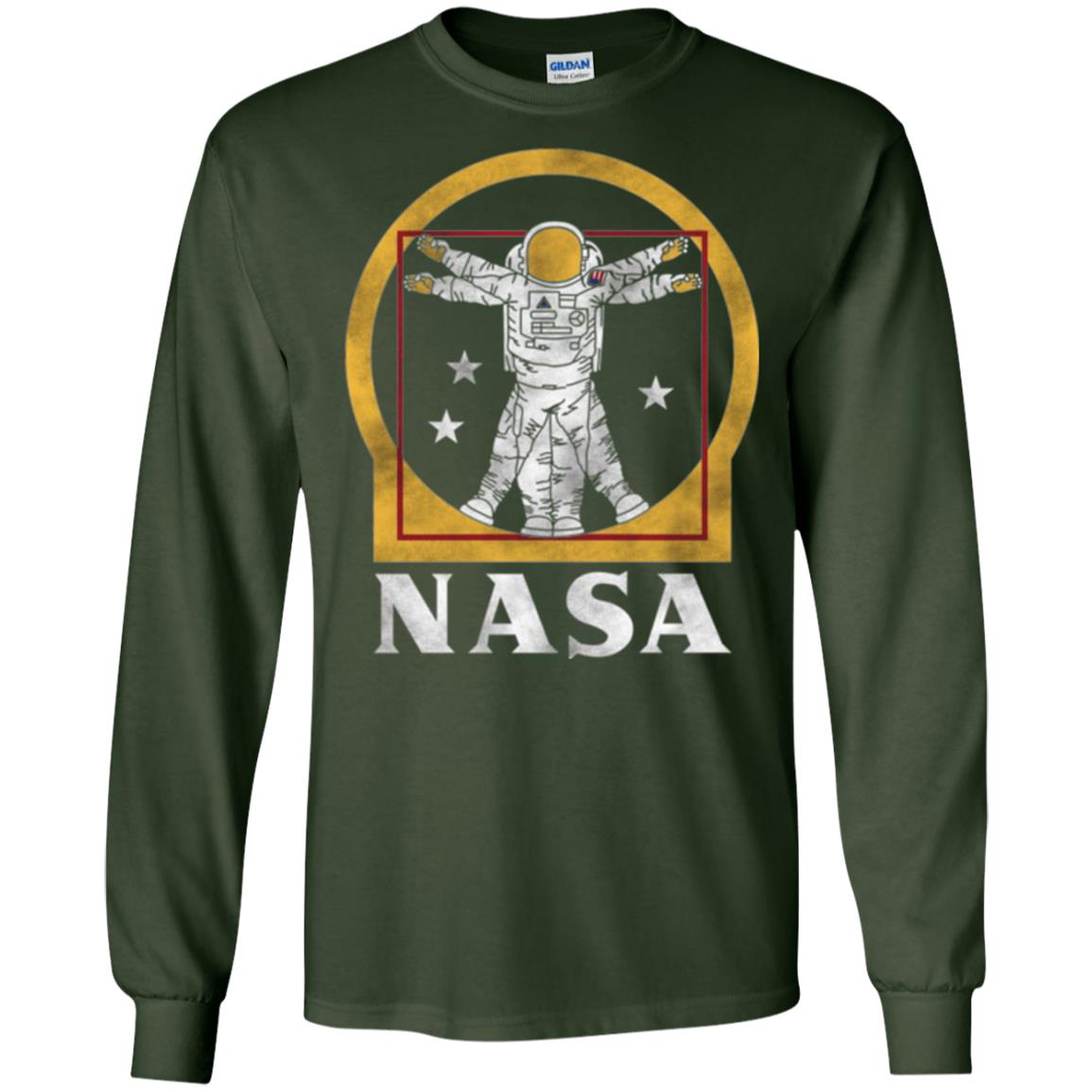 Nasa Vitruvian Astronaut Graphic T-shirt Forest Green