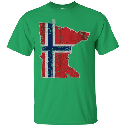 Minnesota Norwegian American Norge Norway Flag T-shirt Irish Green